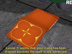 巨人女仆在3D卡通中施展缩小咒语