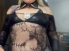 alina modelista porn star strips sexy, ripping clothes in femdom fetish scene