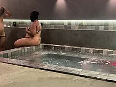 Did i catch the brunette and pound her pussy hard