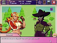 I feel so aroused watching this cosplay threesome in Con-Quest Pokémon hentai game episode 8 with tan lines double creampie action.