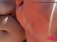 brazilian babe flashes pussy right on public beach