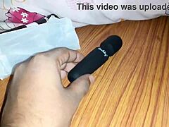 indian girlfriend unboxes vibrator for anal