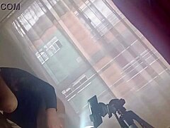 My stepmom loves showing off her huge slit and big ass again!