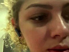 Blonde Brazilian at the Gym Feels Uncomfortable and Goes to the Bathroom.