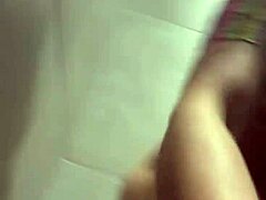 Blonde Brazilian at the Gym Feels Uncomfortable and Goes to the Bathroom.