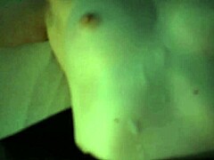 Sext teen in skirt enjoys a relaxing bed session