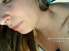 Incredible Blonde Blowjob to Lucky Geek Outdoors