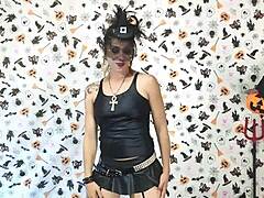 halloween witch gets anal fisting and gaping asshole