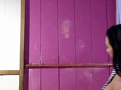 Helping mature woman after fixing her shower