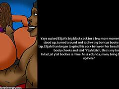 18 year old bangs his ebony stepmom and her big booty milf friends in interracial comic adventure