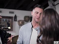 Busty milf confused by perverted group