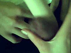 frottage handjob with strap on between friends