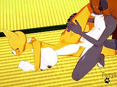 in this digimon hentai, taomon gives boobjob, handjob, blowjob, and gets fucked in pov