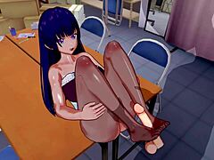 3D hentai with huge big tits and ass riding to creampie and squirting 😈