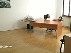 Diana Rius Blows Boss At Office Desk