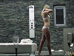 blonde babe goes wild with hardcore anal and rimjob in european style.