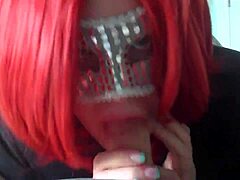 Redhead Wife Sucking Huge Amateur Cock