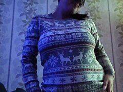 Christmas Game with Busty Neighbor Girl, So Shy but Teasin’ Me!