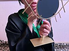 Eva Deva teaches you to be a girl in stockings and tattoo