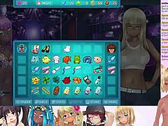 Vtuber lewdneko plays huniepop 2 double date with big tits in lingerie.
