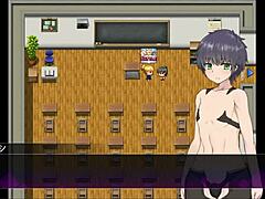 Succubus gives footjob in hentai game