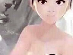 anime girl leo tries mixed bath in secret hot spring