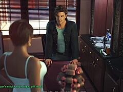 Wife And Stepmother Play Game Together