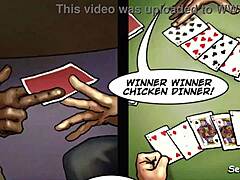 Hey, husband catches friends banging his wife at poker game!