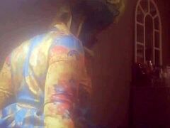 Sexy Ebony Chipkechip Rides BBC in Homemade Video with Big Tits Bouncing and Wet Pussy Action in Cowgirl Position.