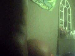 Sexy Ebony Chipkechip Rides BBC in Homemade Video with Big Tits Bouncing and Wet Pussy Action in Cowgirl Position.