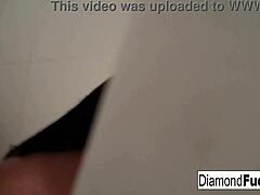 i watch diamond get wet and wild in the shower with her nude body.