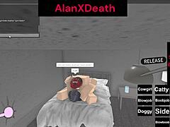 she loved riding him, but roblox banned their naughty game session.