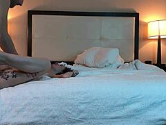 Fucking hot tatted petite teen beauty roughly in missionary position at home.