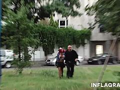 tattooed milf fucking outdoors with deepthroat