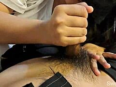 Thai girl sucks cock, cum in mouth for boyfriend