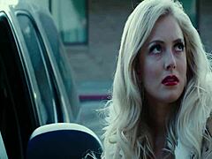 Silent Night With Sexy Topless Brunette Model Showing Her Boobs