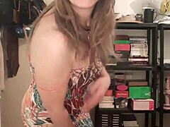 Slave F Teases Herself with Champagne in Steamy Striptease