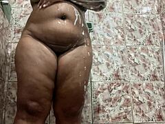 hidden filming of ebony ass and pussy in shower