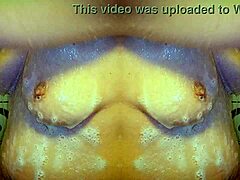 Milf’s erotic mirror reflection in steamy shower