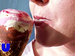 I suck ice cream just like a big dick