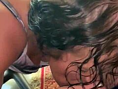 sucking my big cock and fucking in the garage outdoor