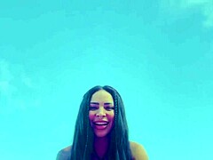 Horny Teen Shows Pussy On Beach