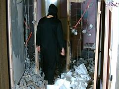 the scream guy hunts slutty witch for halloween fuck