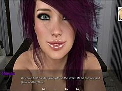 Purple Haired Teen Looks Hot Naked In This Anime Game!