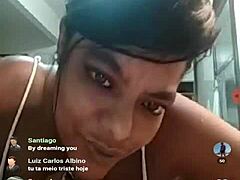 Brazilian BBW teaser showcases big tits on webcam