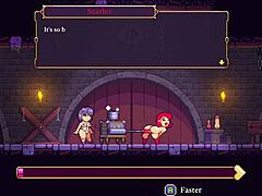 Scarlet maiden hentai game shows misty bound in redhead 3some with big tits!