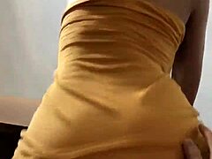 Mexican cutie with big ass rides hard at office in dress