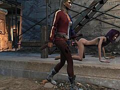 霍莉辐射4户外假屌狂玩