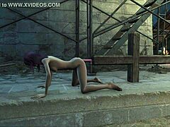 霍莉辐射4户外假屌狂玩