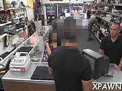 valuable tight body is getting bare in reality video in shop